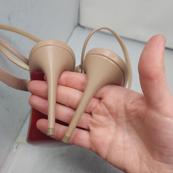 Christian Louboutin Loubigirl Nude Ankle Strap Heel Sandal - Picture 11 of 12